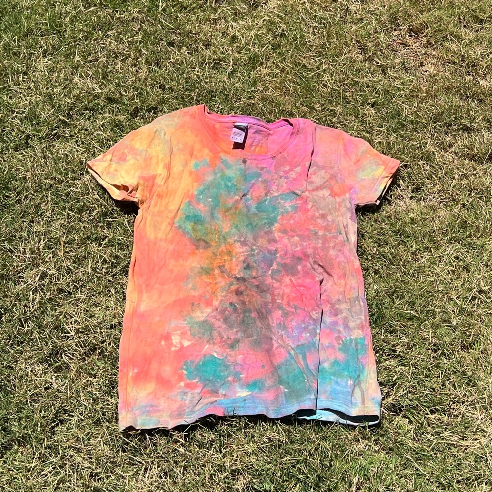 Multi color tie dye t shirt